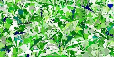 Light Green vector background with triangles.