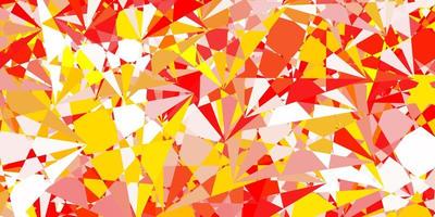 Light Red, Yellow vector template with triangle shapes.