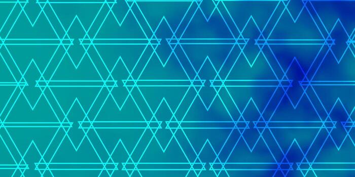 diseño de vector azul claro con líneas, triángulos.