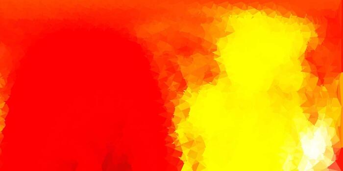 Light red, yellow vector abstract triangle pattern.