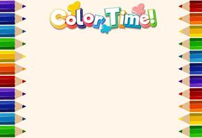 Cute blank color border for worksheet vector