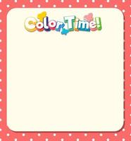 Cute blank peach color border for worksheet vector