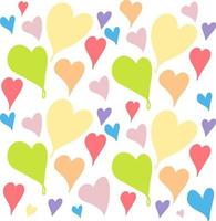 Colourful heart seamless pattern vector