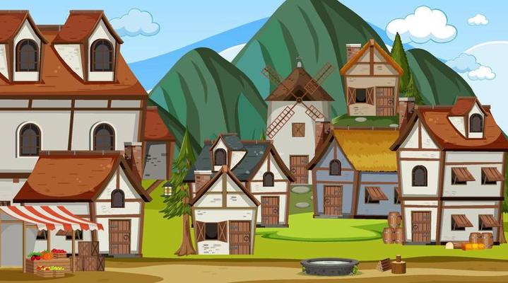 Free village - Vector Art Free village - Vector Art