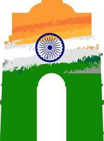 India flag design on building vector