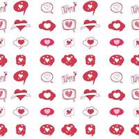 Seamless pattern of heart icons vector