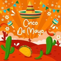 fondo cinco de mayo vector