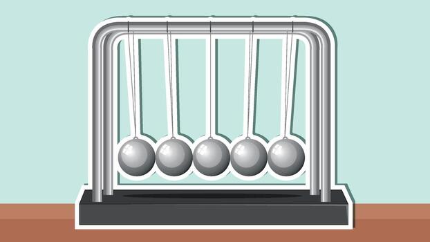 Thumbnail Design with Newton's Cradle vector