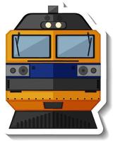 Front of diesel locomotive in cartoon style vector