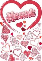 Valentine theme with many hearts vector