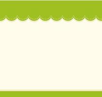 Cute blank green color border for worksheet vector
