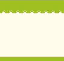 Cute blank green color border for worksheet vector