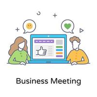 Download this premium icon of business meeting vector