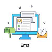 An email concept icon, premium download vector