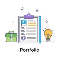 A business portfolio concept icon, editable design vector