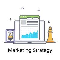 An icon design of marketing strategy, editable vector