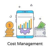 Trendy design of cost management icon vector