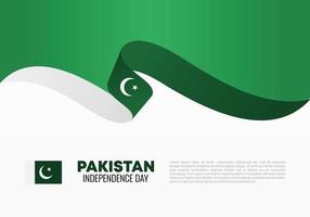 día de la independencia de pakistán para la celebración nacional el 14 de agosto. vector