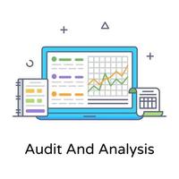 Audit and analysis icon in trendy style vector