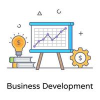 Trendy design of business development icon vector