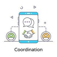 Conceptual vector of coordination