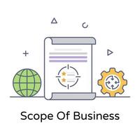 Trendy design of scope of business icon vector