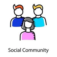 Trendy design of social community icon vector