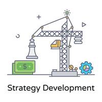 Strategy development icon in trendy design vector