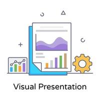 Conceptual colorful design icon of visual presentation vector