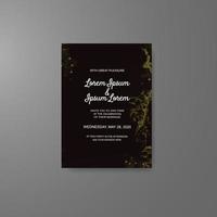 Wedding invitation with abstract watercolor background vector