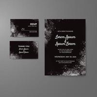 Wedding invitation with abstract watercolor background vector