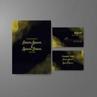 Wedding invitation with abstract watercolor background vector