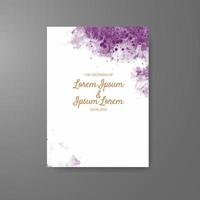 Wedding invitation with abstract watercolor background vector