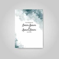 Wedding invitation with abstract watercolor background vector