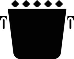 Ice Bucket Icon Style vector