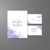 Wedding invitation with abstract watercolor background vector