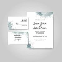 Wedding invitation with abstract watercolor background vector