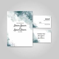 Wedding invitation with abstract watercolor background vector