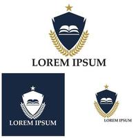 plantilla de diseño de logotipo de escuela y curso de academia universitaria vector