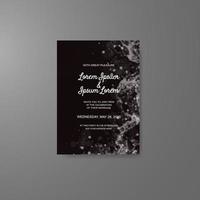 Wedding invitation with abstract watercolor background vector