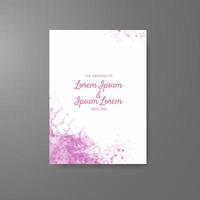 Wedding invitation with abstract watercolor background vector