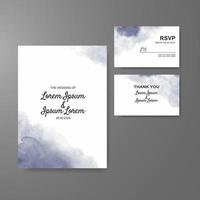 Wedding invitation with abstract watercolor background vector