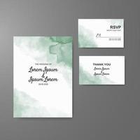 Wedding invitation with abstract watercolor background vector