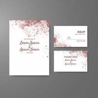 Wedding invitation with abstract watercolor background vector