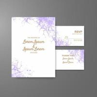 Wedding invitation with abstract watercolor background vector