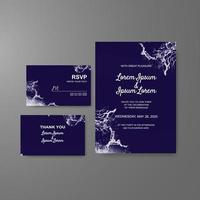 Wedding invitation with abstract watercolor background vector