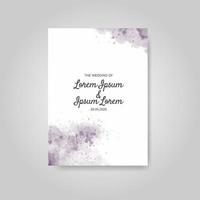 Wedding invitation with abstract watercolor background vector