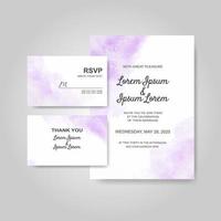 Wedding invitation with abstract watercolor background vector