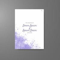 Wedding invitation with abstract watercolor background vector