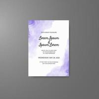 Wedding invitation with abstract watercolor background vector